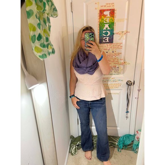 COPY - ❤️🧣BEAUTIFUL DESIGNER SCARF🧣❤️INFINITY LONG EUC GIFT Purple Violet - Picture 5 of 6